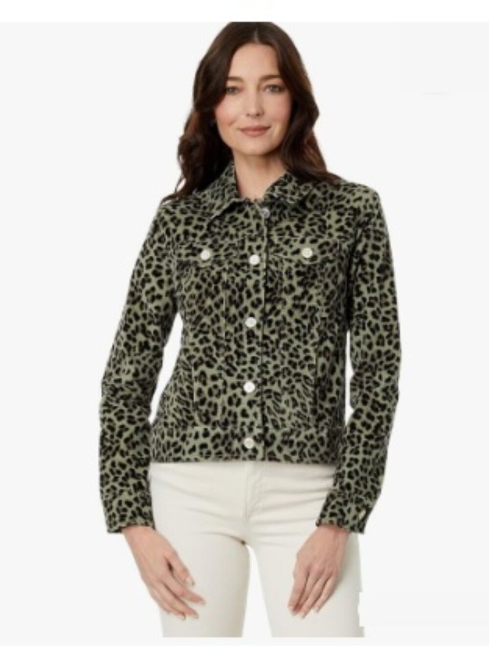 Tommy Bahama Lovely Leo Corduroy Jacket Women's Leopard Green | XS